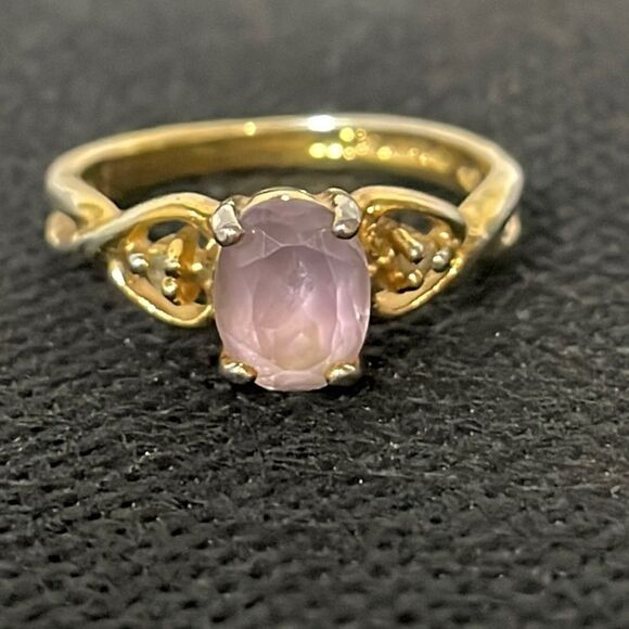 COPY - Ring with a lavender rhinestone - Picture 1 of 6